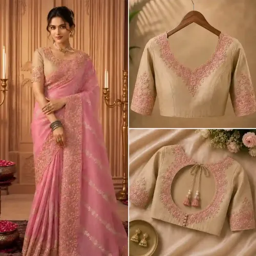 Kerala Cotton Saree Blouse Designs